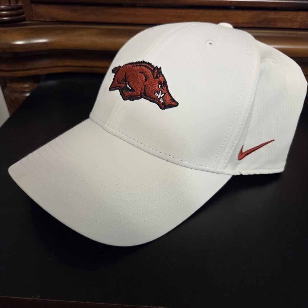 Nike White Cap with Red Embroidery